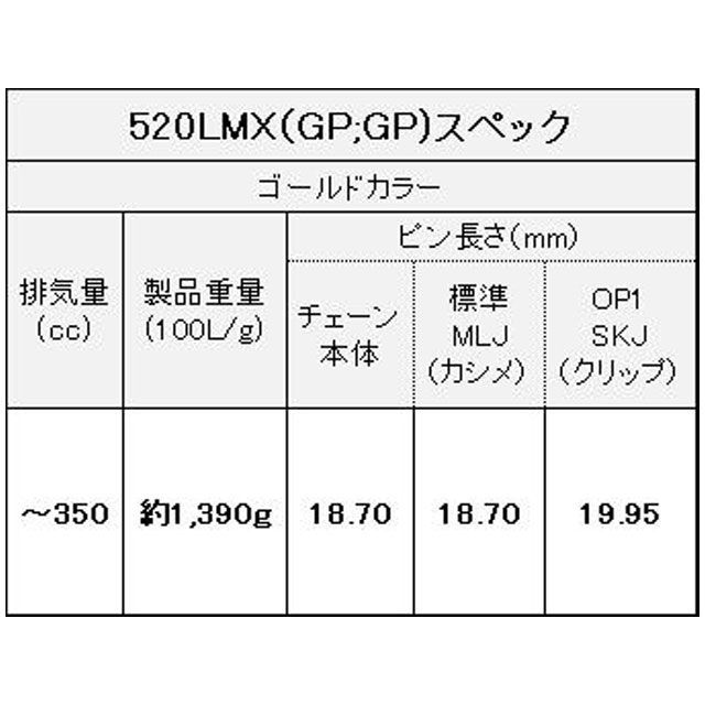 江沼チェーン 汎用 NXリングシールチェーン EK520LMX MLJ（ゴールド） リンク数 104L EKチェーン_4