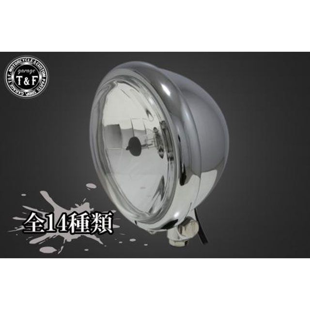 車宿りT&amp;F マグナ50 マグナ50 5.75インチベーツライト＋ライトステーKIT 印字機 メッキ/つや消し黒いこと・黄色 T&amp;F