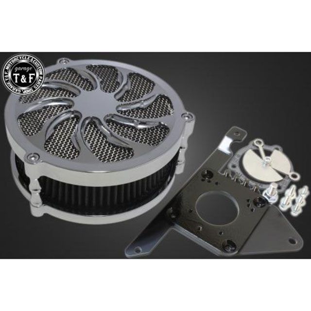 ガレージT&F ドラッグスター400 ドラッグスター400クラシック ドラッグスター400 ラグジュアリーエアクリーナーKITタイフーン（メッキ） … 30,130円