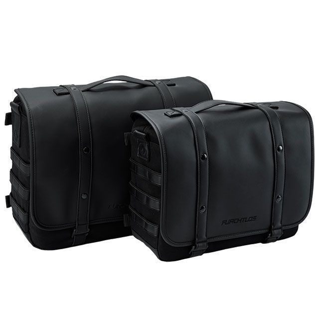 フルヒトロス レガシー サドルバッグ 12L（クラシックブラック）/LEGACY Saddlebag - 高耐久・カフェレーサーバッグ FURCHT…_1