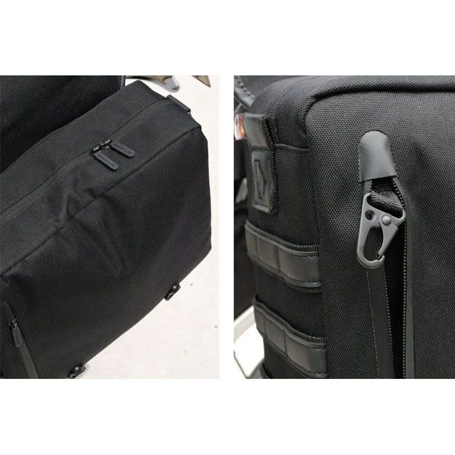 フルヒトロス レガシー サドルバッグ 12L（クラシックブラック）/LEGACY Saddlebag - 高耐久・カフェレーサーバッグ FURCHT…_6
