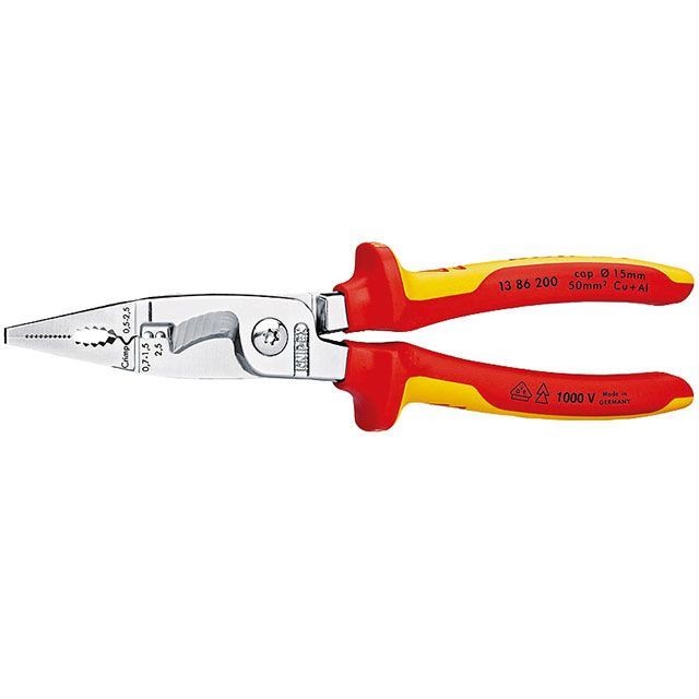 クニペックス 13 86 200 1000V 絶縁エレクトロプライヤー 200mm KNIPEX