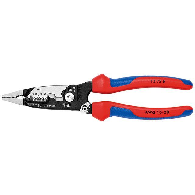 クニペックス 1372-8 電気技師用多機能ペンチ コンフォートハンドル KNIPEX