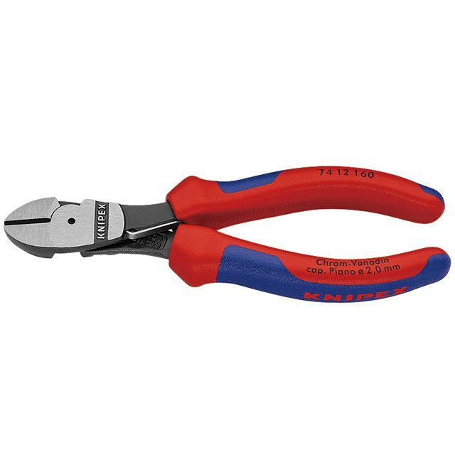 クニペックス 74 12 160 バネ付強力型斜ニッパー 180mm コーティングハンドル 黒防錆コート KNIPEX バイク 車 自動車 自転車の通販は