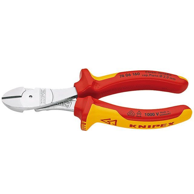 クニペックス 74 06 160 1000V 絶縁強力型斜ニッパー 160mm KNIPEX 7,234円