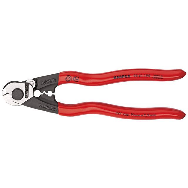 クニペックス 95 61 190 ワイヤーロープカッター 190mm プラスティックコーティングハンドル KNIPEX 7,477円