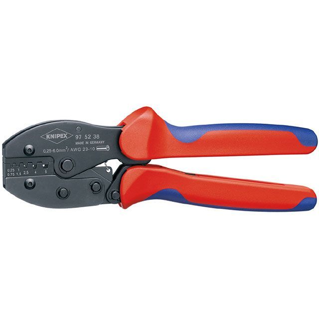 クニペックス 9752-38SB 圧着ペンチ クリンピング能力0.25-6.0mm2 コンフォートハンドル KNIPEX
