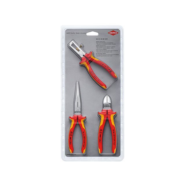 クニペックス 003130BKV03 3本組 絶縁電工セット KNIPEX