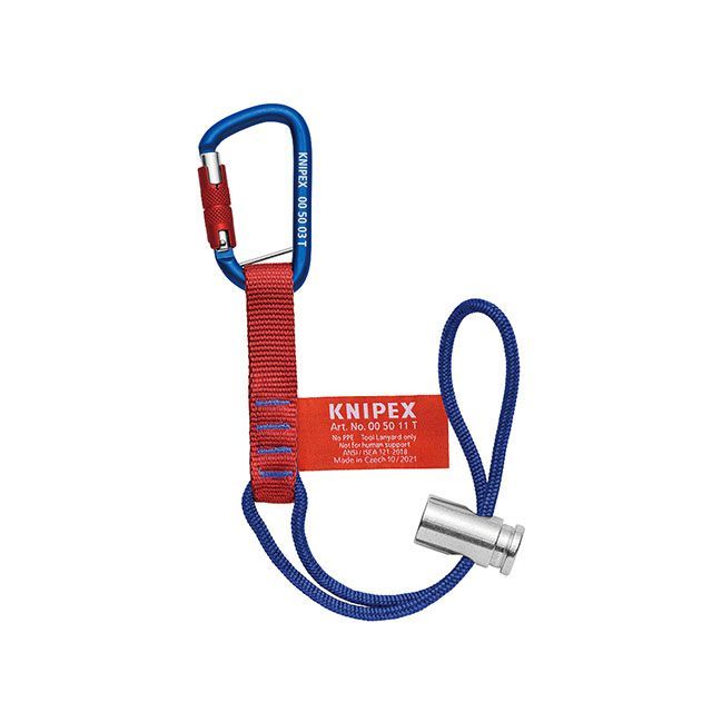 クニペックス 005013TBK カラビナ付キアダプターストラップ 耐荷重6KG サイズ186X85X27mm KNIPEX