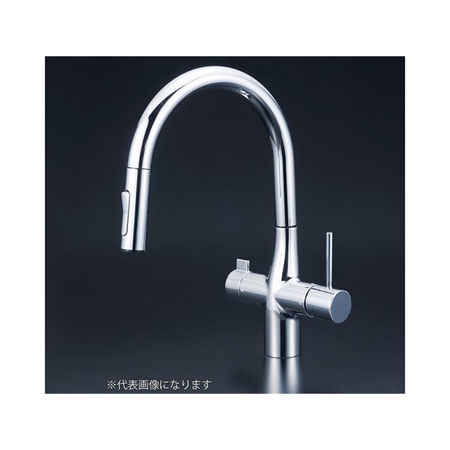 ケーブイケー KM6081ECHS シングルシャワー混合栓 撥水 KVK