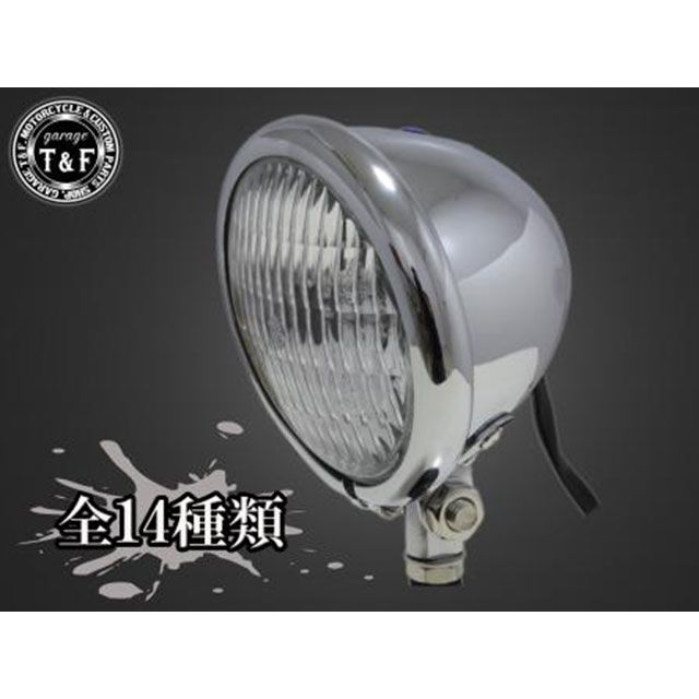 ガレージT&F 汎用 4.5インチベーツライト タイプ オールマットブラック・クリアー T&F バイクの通販は