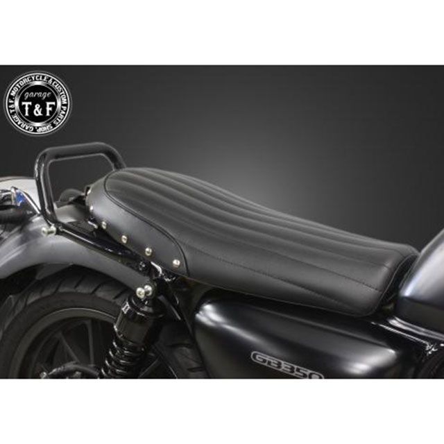 ガレージT&F GB350 GB350 スタッド付きショートフラットシートバーチカル（ブラック） T&F