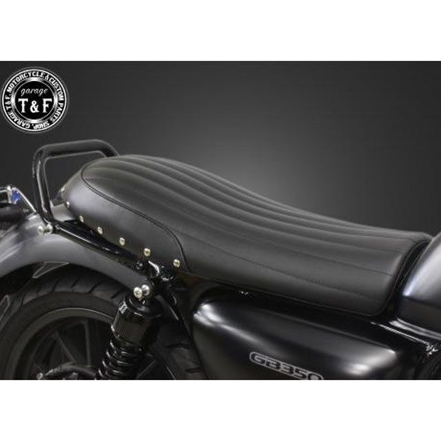 ガレージT&F GB350 GB350 スタッド付きフラットシートバーチカル（ブラック） T&F