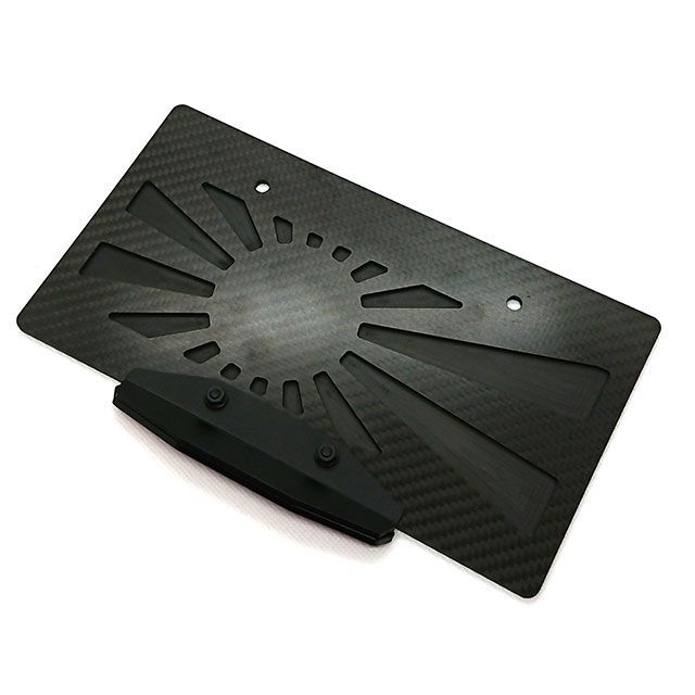 Fixe design 汎用 CFRP ライセンスプレートベース アサヒ バックサイド