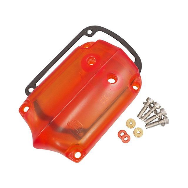 FNAカスタムサイクルズ モーリス製マグネトー各種 リブドマグネトーキャップ（オレンジ） FNA Customcycles