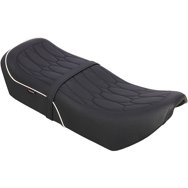 キタコ ダックス125 カスタムシート タイプ2（ホワイトパイピング