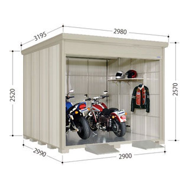 メーカー直送】タクボ物置 バイクシャッターマン BS-2929 組立