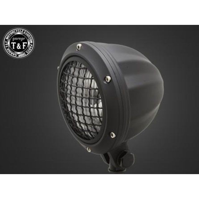 ガレージT&F 250TR 250TR 4インチビレットヘッドライト クリアレンズ仕様＋各種ステーSET タイプE（ブラック） T&F バイクの通販は