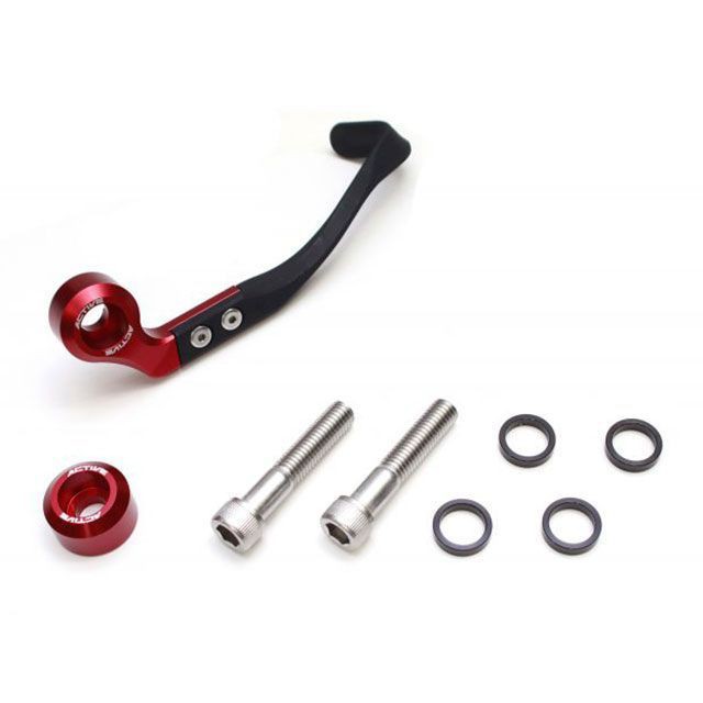 アクティブ 汎用 ブレーキレバーガード＆バーエンド フルセット（レッド） ACTIVE バイクの通販は