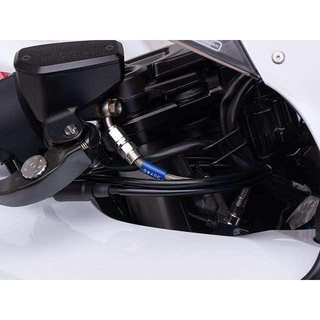 スウェッジラインプロ Hayabusa フロントホースキット トライピース（ステンレス） ホースカラー ブラック SWAGE-LINE PRO バイクの通販は