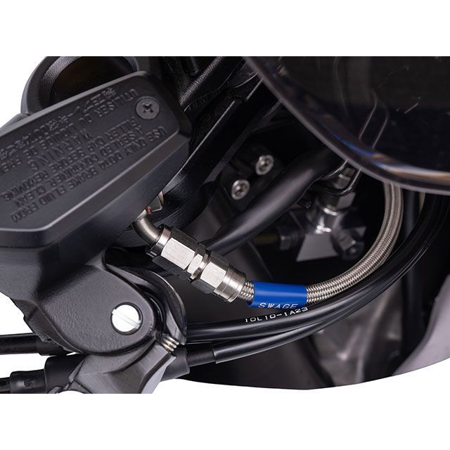 スウェッジラインプロ Hayabusa フロントホースキット トライピース（ステンレス） ホースカラー ブラック SWAGE-LINE PRO バイクの通販は