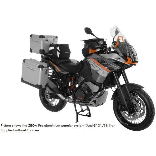 ツアラテック ZEGA-PRO「And-black」アルミニウムパニアシステム 31＋38L KTM 1190 Adventure/R（シルバーフレ…
