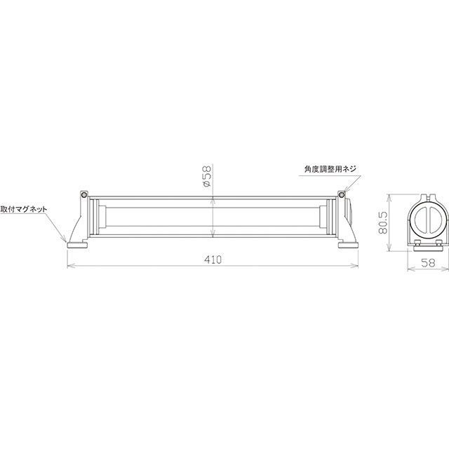 シグネット 96096 USB充電式耐油LEDライト マグネット付 410mm SIGNET_2