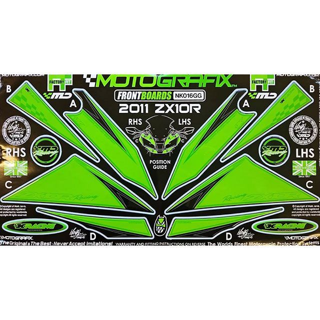 モトグラフィックス ZX-10R ボディパッド フロントパッド MOTOGRAFIX バイク