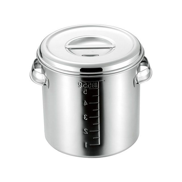 赤川器物製作所 11030-1 18-8 目盛付 深型キッチンポット（取手付）30cm akagawa