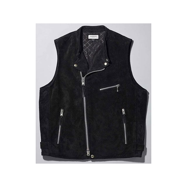 カドヤ 2024-2025秋冬モデル K’S LEATHER＆K’S PRODUCT LEATHER RIDERS VEST（スウェードブラック） …