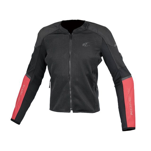 コミネ 2025春夏モデル JK-180 ヘビーメッシュジャケット（ブラック レッド） サイズ WL KOMINE