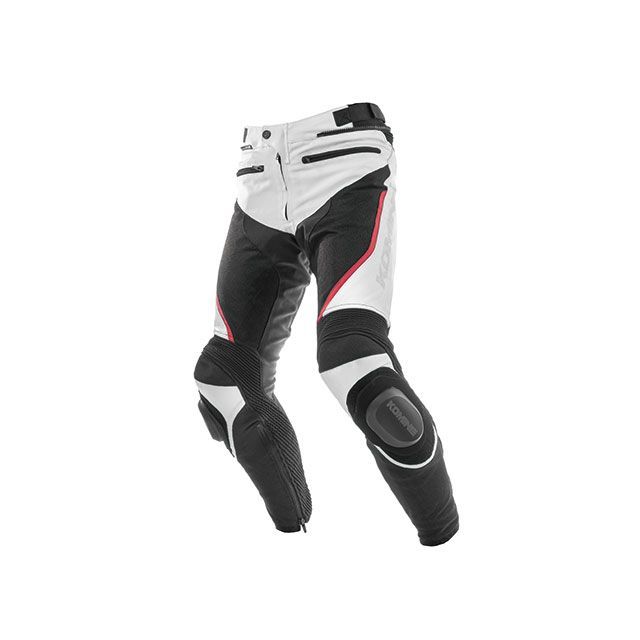 コミネ 2025春夏モデル PK-757 R-SPEC レザーメッシュパンツ（ホワイト） サイズ 4XLB KOMINE バイク