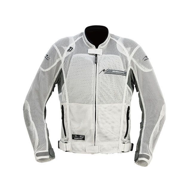 ラフ ロ ド 2025春夏モデル ダイレクトエアメッシュジャケットFP プラチナシルバ ガンメタ サイズ ROUGH ROAD メッシュジャケット LL ブラック/ホワイト