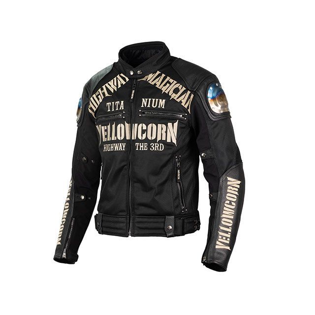 イエローコーンバイクジャケット ブラック メッシュジャケット 春夏