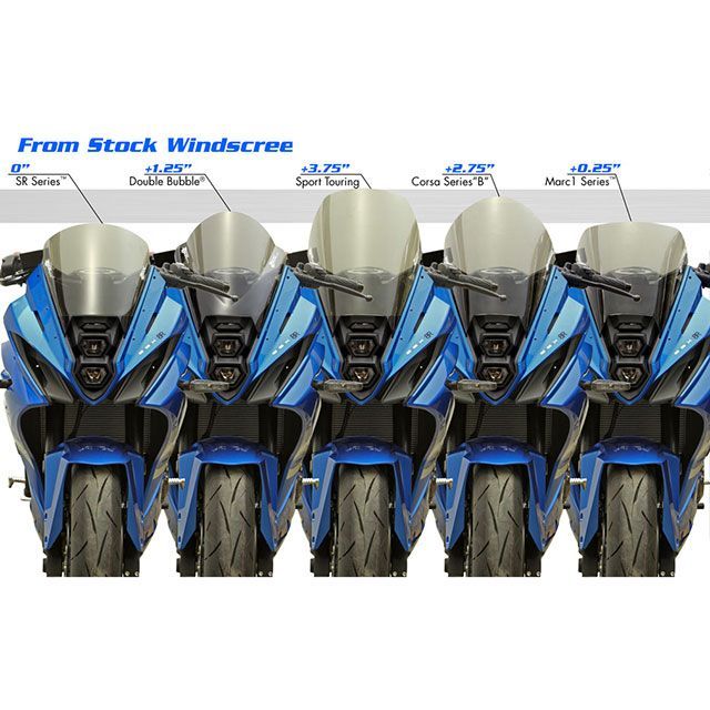 ゼログラビティ GSX-8R スクリーン ダブルバブル（スモーク