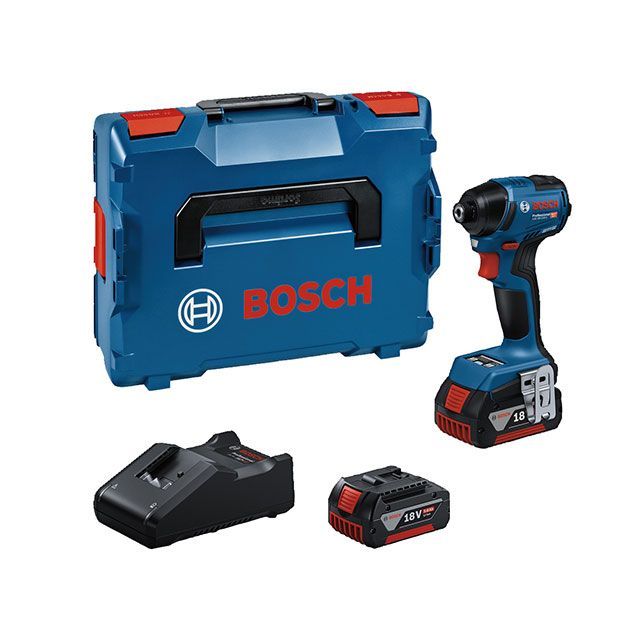 ボッシュ GDR18V-220C 18V LEDライト付 最大220Ｎm コードレスインパクトドライバー スマホコネクト対応 バッテリー5.0Ah×…