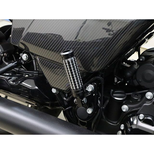 SPEEDRA FLHX ストリートグライド FLTRX ロードグライド アルミ削り出し パッセンジャーフットペグ カラー ブラック（コントラスト）…_2