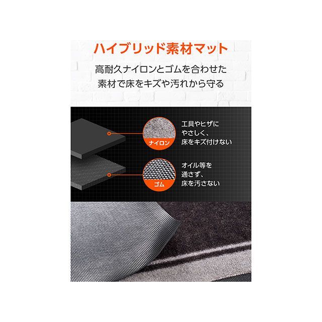 デイトナ メンテナンスガレージマット1020×2600 ミリタリー DAYTONA_2