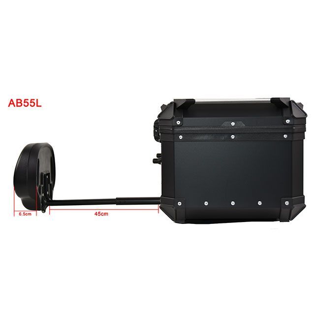 クーケース リア アルミ トップケース  Q5/55L アジャスタブルバックレスト標準装備（ブラック） COOCASE_2