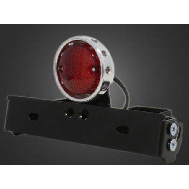 ガレージT&F 汎用 シーシーバー用ナンバーブラケットKIT＆ドリルドアイテールランプ（ポリッシュ） サイズ φ38（38mm）専用 T&F