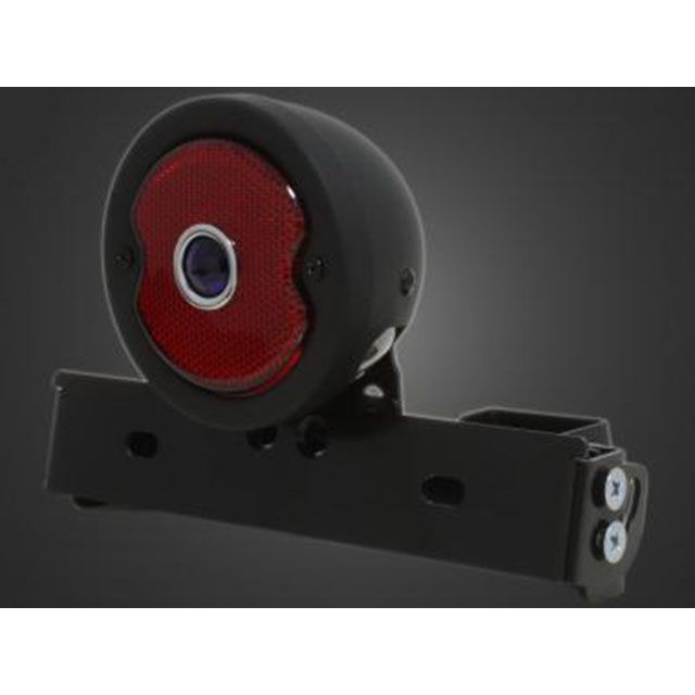 ガレージT&F 汎用 シーシーバー用ナンバーブラケットKIT＆DUOテールランプブルードット付き スタンダード（ブラック） サイズ φ15（15mm…