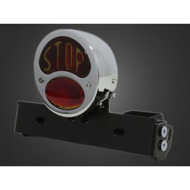 ガレージT&F 汎用 シーシーバー用ナンバーブラケットKIT＆DUOテールランプ STOP（メッキ） サイズ φ15（15mm）専用 T&F