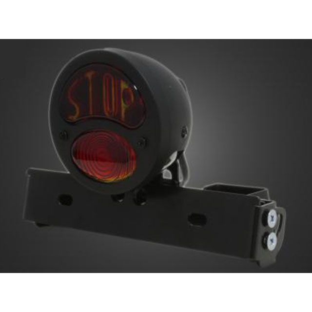 ガレージT&F 汎用 シーシーバー用ナンバーブラケットKIT＆DUOテールランプ STOP（ブラック） サイズ φ15（15mm）専用 T&F