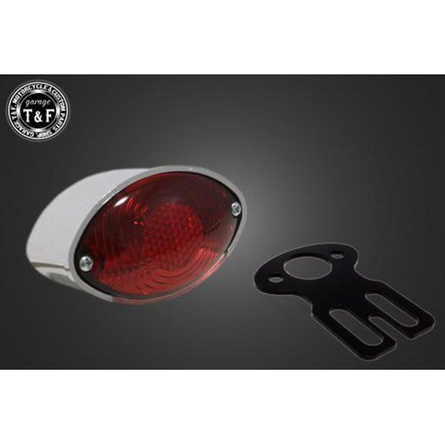 ガレージT&F 汎用 シーシーバー用ナンバーブラケットKIT＆スモールキャッツアイテールランプ サイズ φ15（15mm）専用 T&F_1