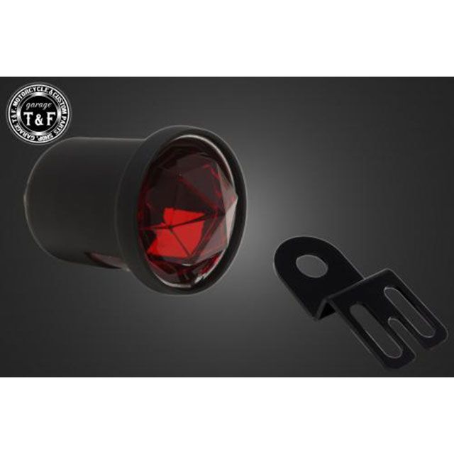 ガレージT&F 汎用 シーシーバー用ナンバーブラケットKIT＆レトログロウテールランプ/ダイヤカット サイズ φ15（15mm）専用 T&F_1