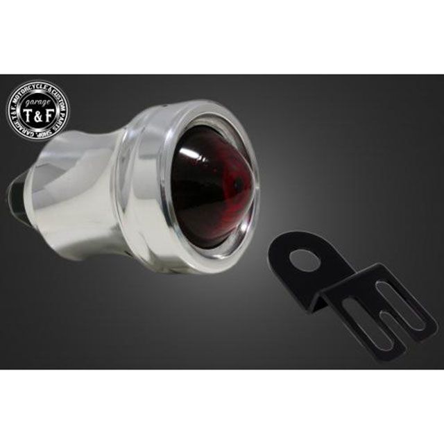 ガレージT&F 汎用 シーシーバー用ナンバーブラケットKIT＆ルークテールランプ（ポリッシュ） サイズ φ38（38mm）専用 T&F_1