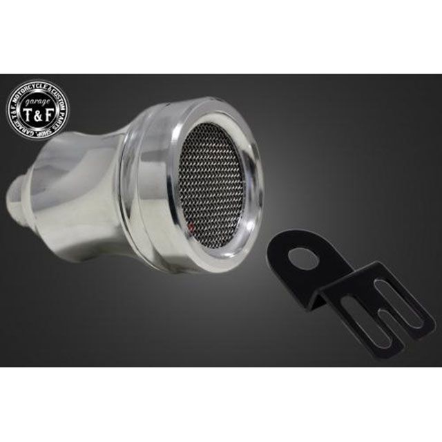 ガレージT&F 汎用 シーシーバー用ナンバーブラケットKIT＆ルークテールランプメッシュ（ポリッシュ） サイズ φ38（38mm）専用 T&F_1