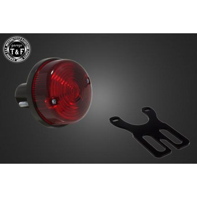 ガレージT&F 汎用 シーシーバー用ナンバーブラケットKIT＆丸型テールランプ サイズ φ38（38mm）専用 T&F_1