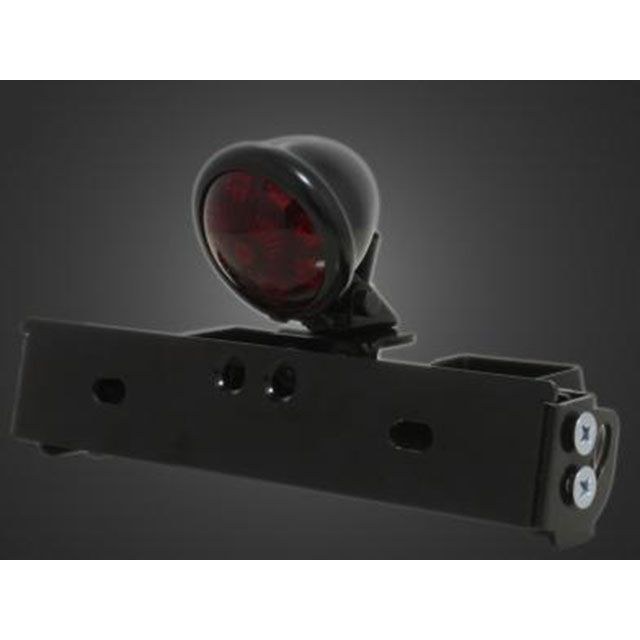 ガレージT&F 汎用 シーシーバー用ナンバーブラケットKIT＆ブレットテールランプ（ブラック） サイズ φ38（38mm）専用 T&F