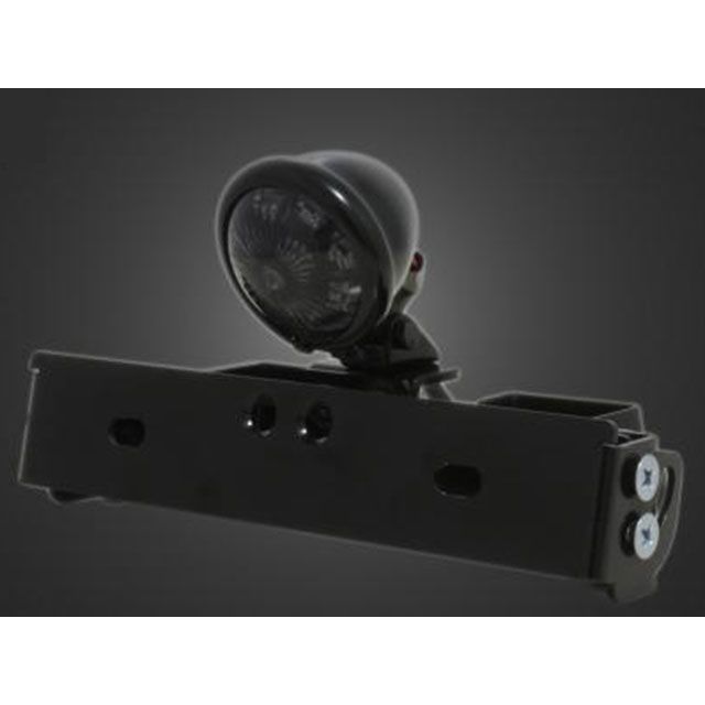 ガレージT&F 汎用 シーシーバー用ナンバーブラケットKIT＆ブレットテールランプ スモークレンズ（ブラック） サイズ φ38（38mm）専用 T&F